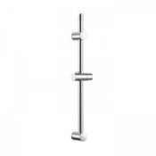 (AA250) Round Stainless Steel Riser Rail Simplistic Style : This fixed height riser rail has a