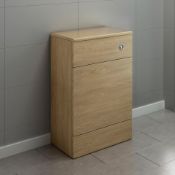 (I16) 500mm Harper Oak Effect Back To Wall Toilet Unit. RRP £199.99. This beautifully produced