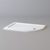 (AA259) 1200x800mm Offset Quadrant Ultraslim Stone Shower Tray - Right. RRP £299.99. Magnificently