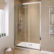(Y127) 1100mm - 6mm - Elements Sliding Shower Door. RRP £349.99. Essential Design Our standard range