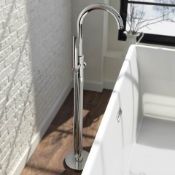 (Y13) Gladstone Freestanding Bath Mixer Tap with Hand Held Shower Head. RRP £499.99. Assured