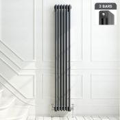 (Y6) 1800x290mm Anthracite Triple Panel Vertical Colosseum Traditional Radiator. RRP £424.99.