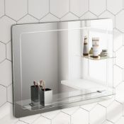 (Y23) 800x600mm Loxely Mirror & Shelf. RRP £229.99. Our sleek rectangular Loxely Mirror boasts smart