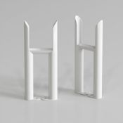 (Y94) 300x72 - Wall Mounting Feet For 3 Bar Radiators - White Our supporting legs for radiators will