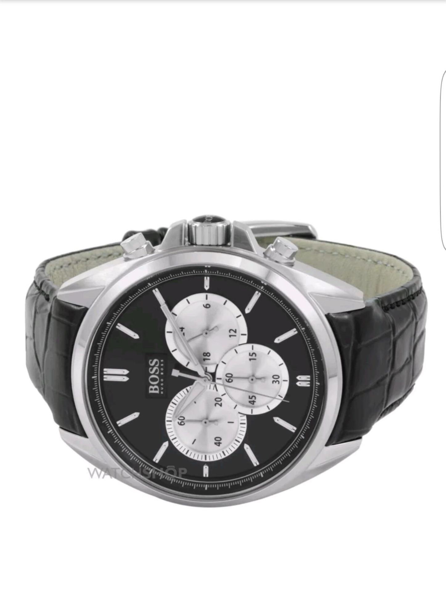BRAND NEW HUGO BOSS 1512879, GENT'S LEATHER STRAP DESIGNER CHRONOGRAPH WATCH, COMPLETE WITH - Image 2 of 2