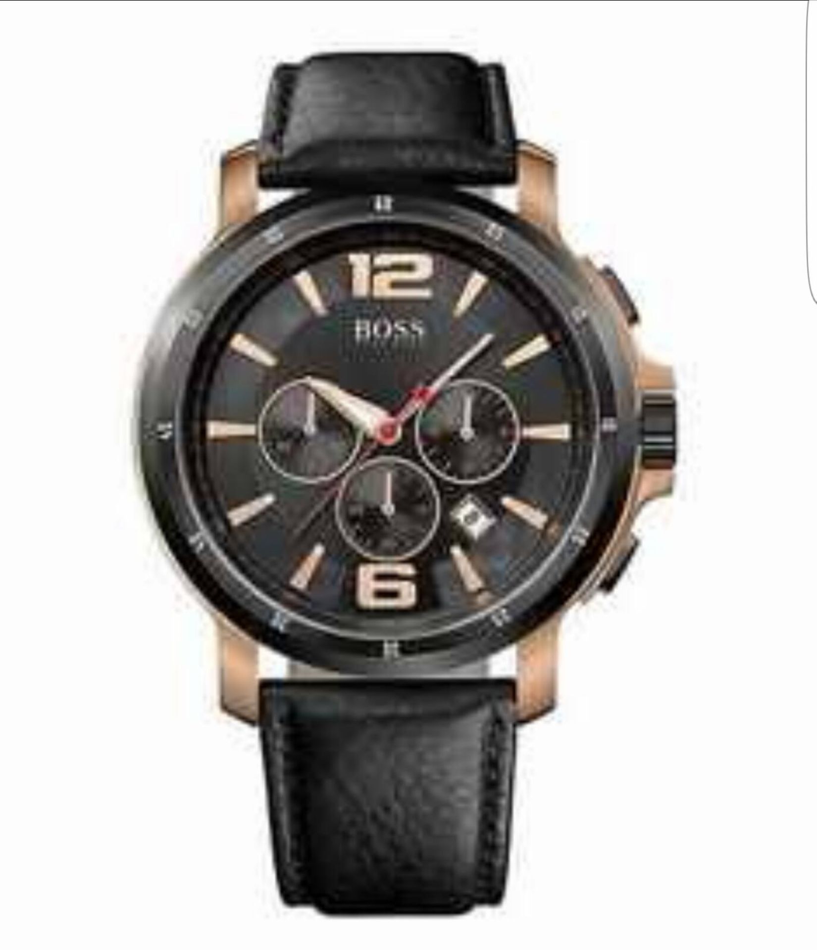 BRAND NEW HUGO BOSS 1512599, GENTS DESIGNER CHRONOGRAPH WATCH WITH ORIGINAL BOX AND BOOKLET - RRP £