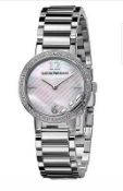 BRAND NEW LADIES EMPORIO ARMANI AR0746, MOTHER OF PEARL DIAL, COMPLETE WITH ORIGINAL ARMANI BOX,