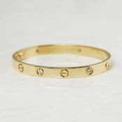 18k Yellow Gold 6 Diamond Love Bracelet B6026417