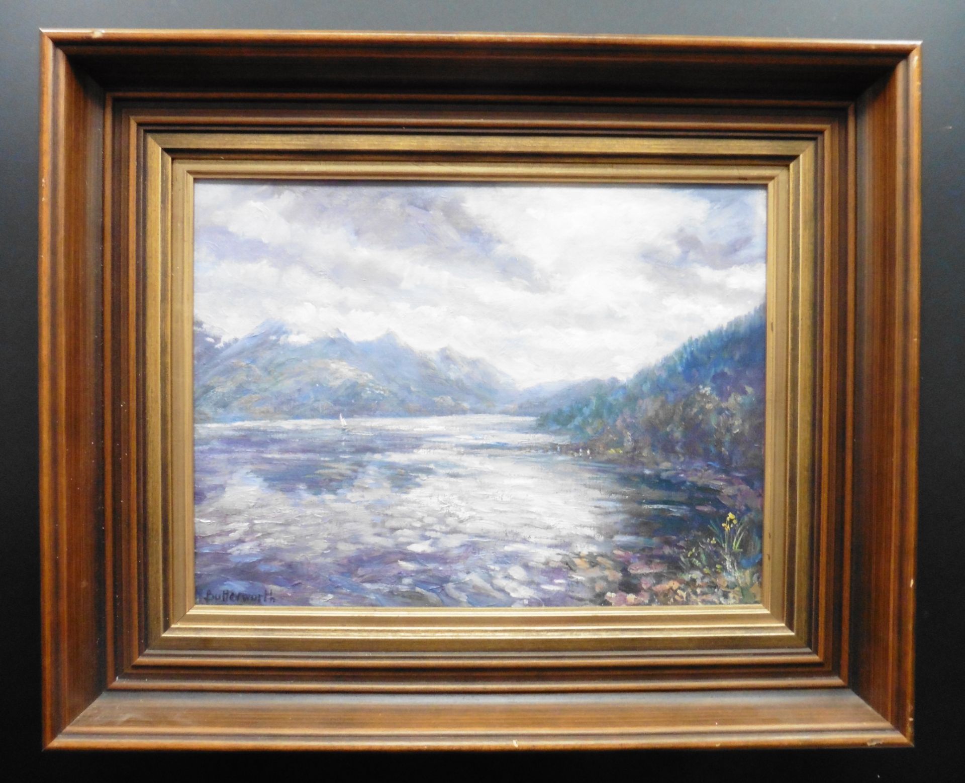 Loch Duich and the Five sisters of Kintal oil painting by British artist Howard Butterworth - Image 2 of 5