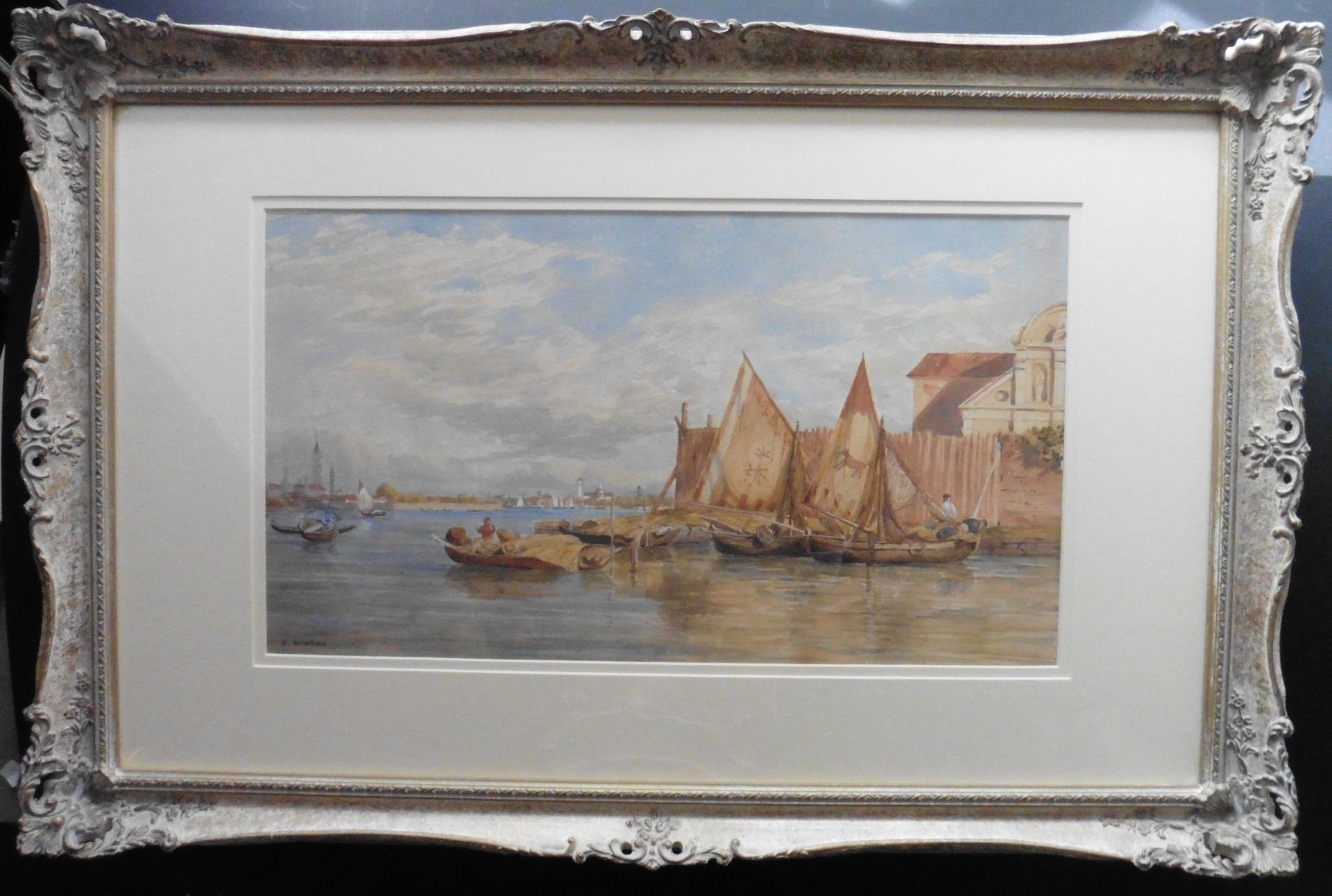 Sir Earnest George "Venice " watercolour - Image 2 of 4