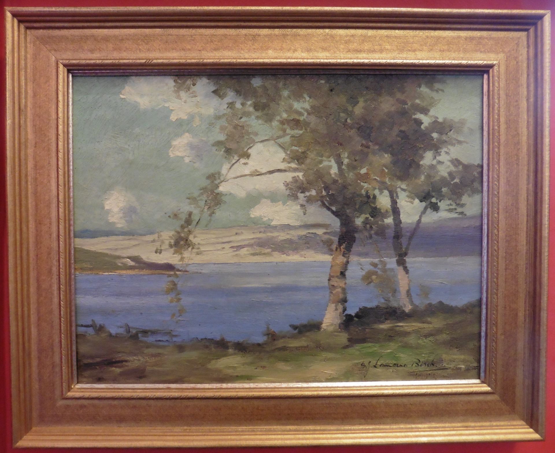 Original oil painting Scottish View of Loch Fyne by Samuel Lamorna Birch RA, RWS, RWA British 1869 - Image 2 of 2