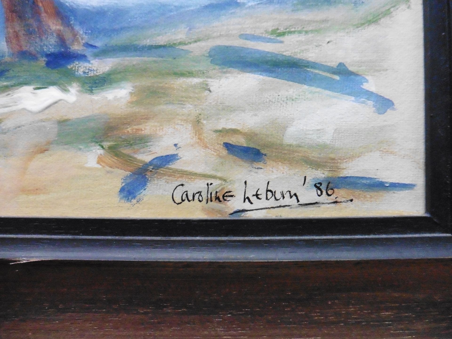 Original oil signed painting , French farmyard by Scottish contemporary artist Caroline Leburn - Image 3 of 4