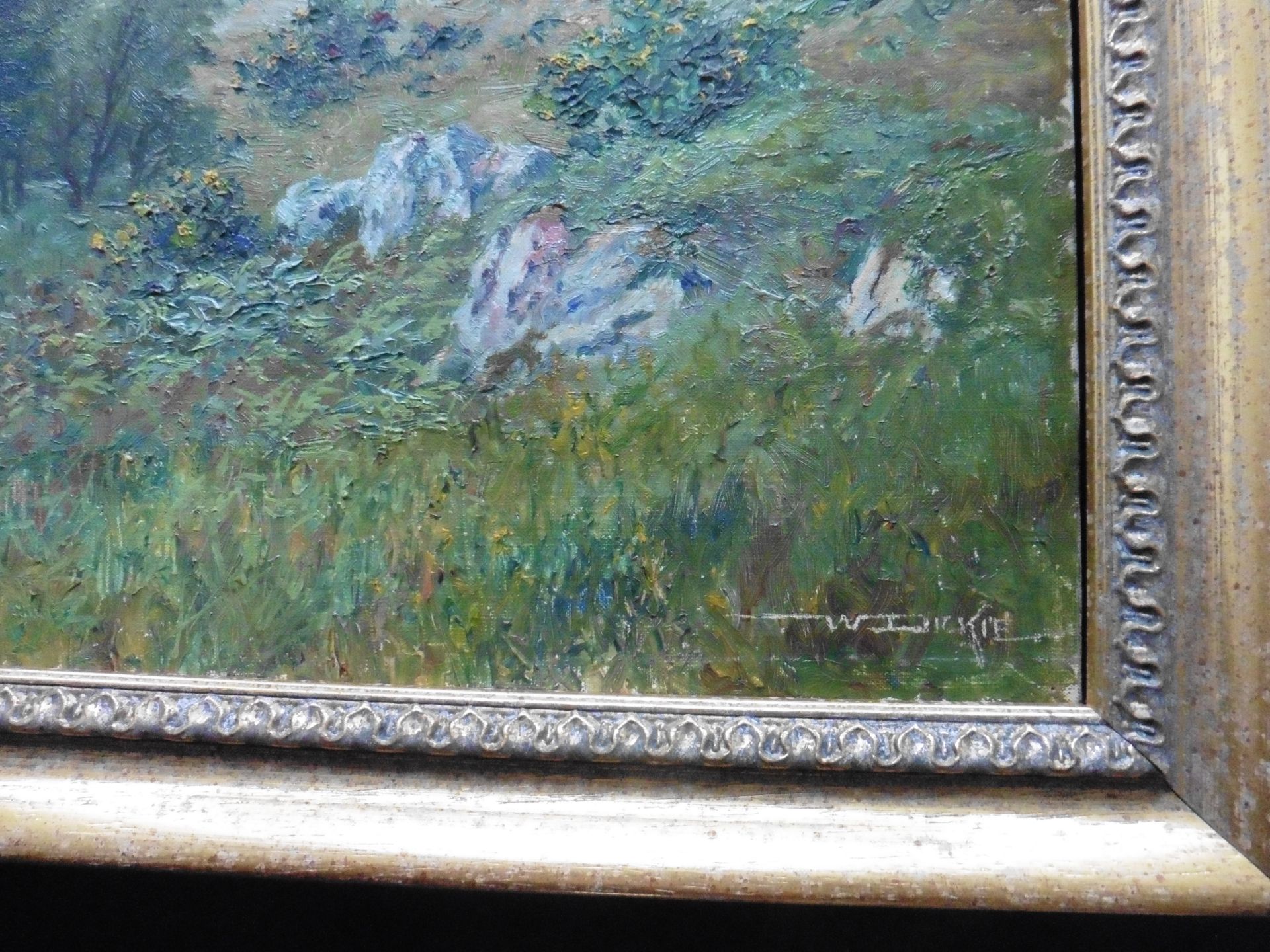 Original signed oil by Rev William Dickie Scottish exh/flourished 1896-1928 Scottish Landscape - Image 3 of 5