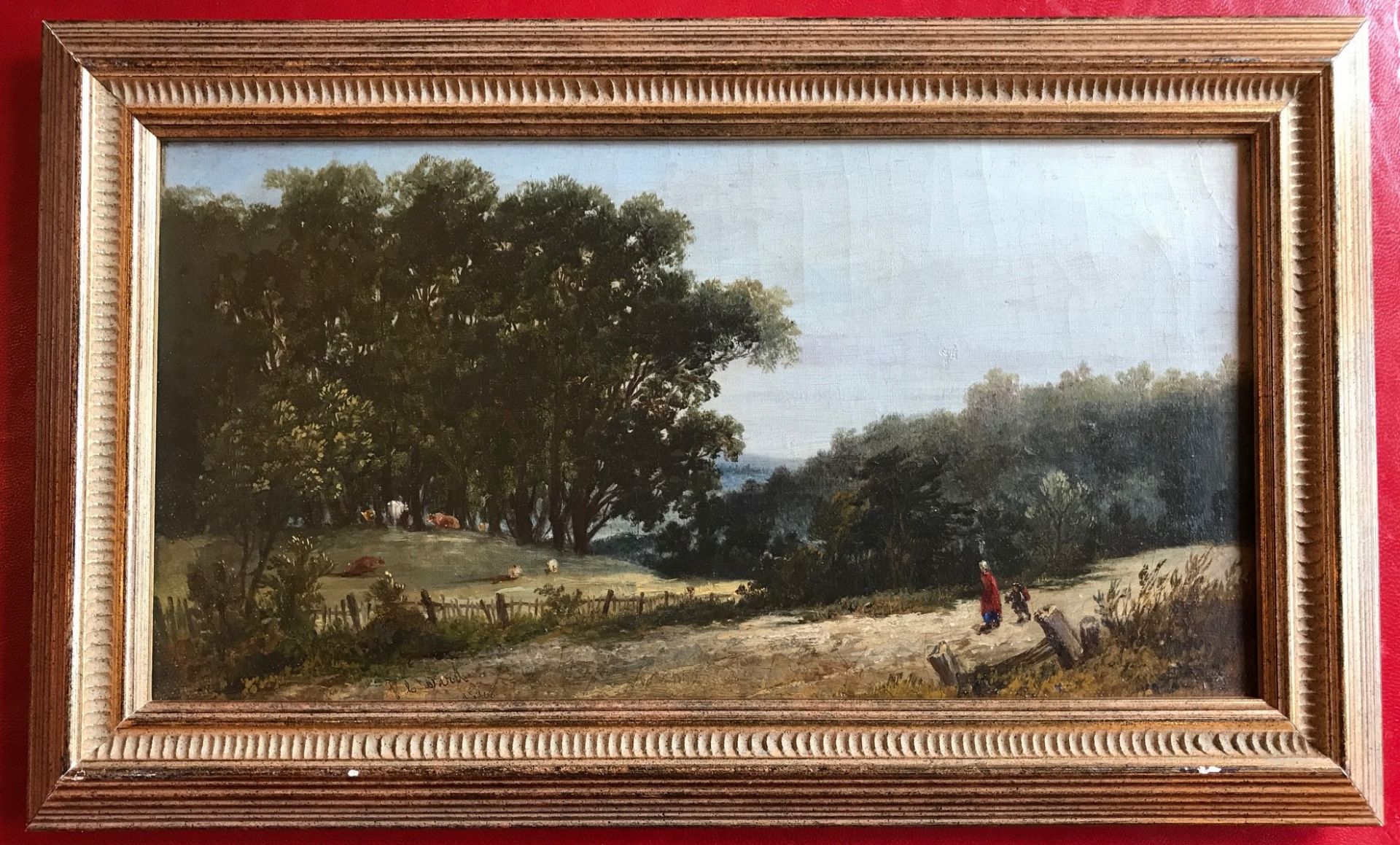 English School Original oil painting depicting a landscape signed J C Ward - Image 2 of 5
