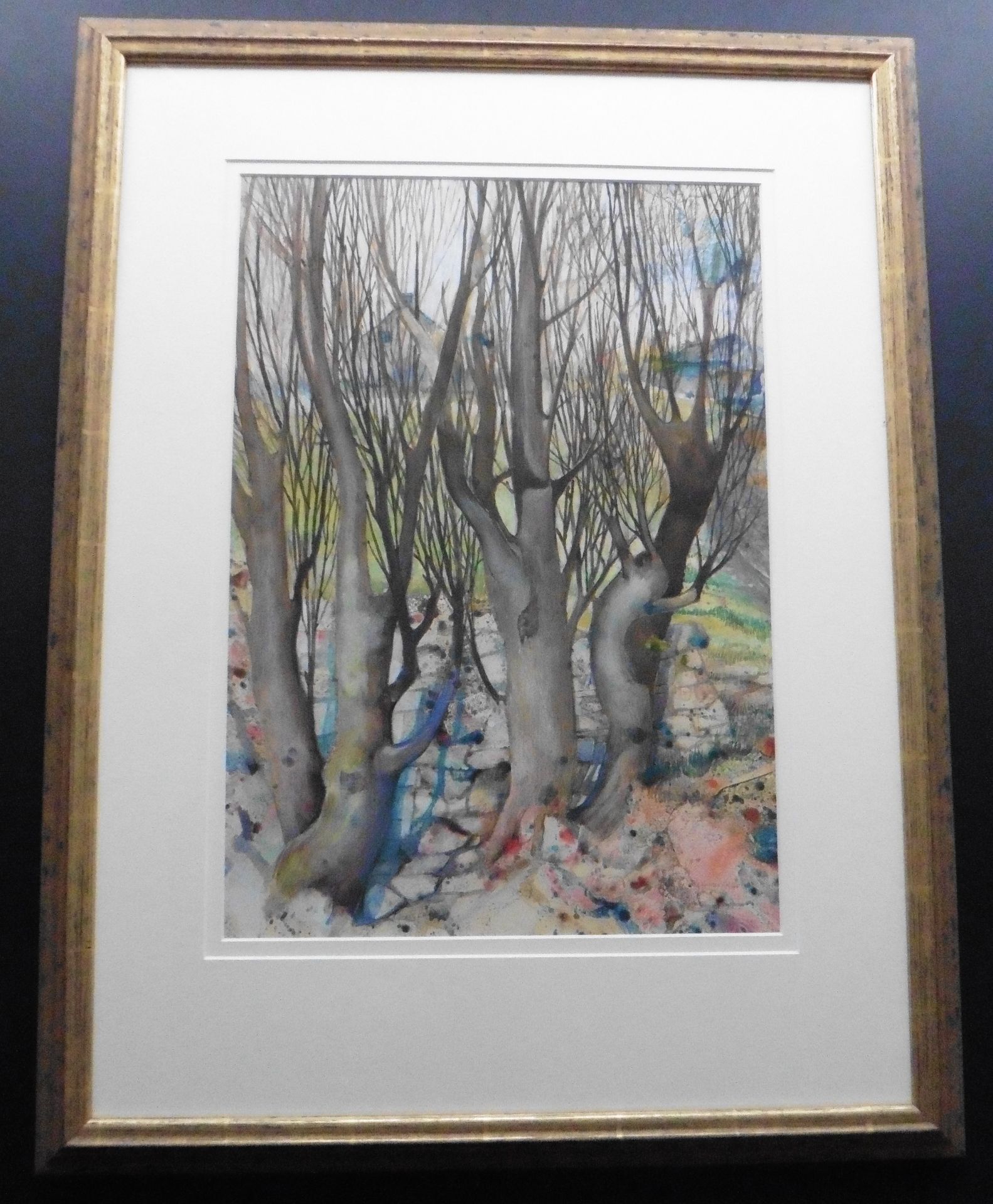 Impressionist Woodland scene by Rayner Holder original signed watercolour - Image 2 of 4