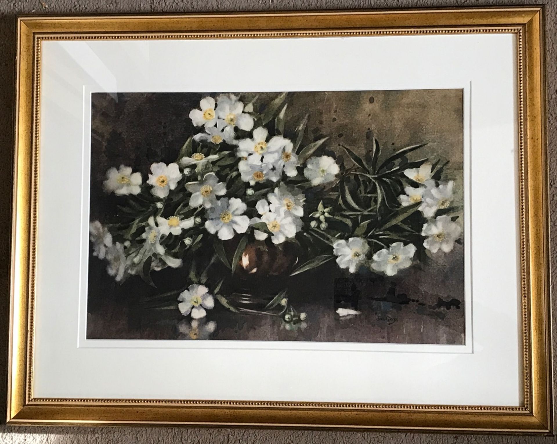 Christmas roses Original signed watercolour by Scottish artist James Grey RSW , ex G.I, R.S.A, R.A - Image 2 of 4