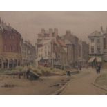 Original signed watercolour Folkestone Street scene by Roy Young Ferguson 1907-1981