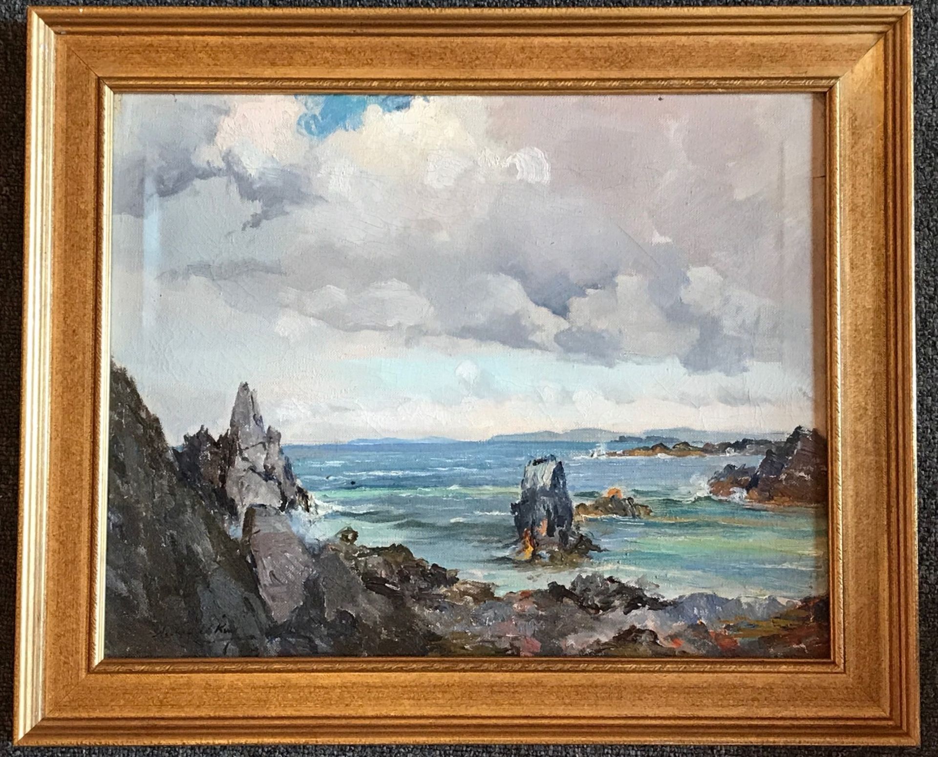 Original oil painting by Archibald Kay Scottish view, Black Rock Iona, Archibald Kay 1860-1935, - Image 2 of 4