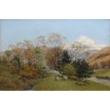 Original signed oil by Rev William Dickie Scottish exh/flourished 1896-1928 Scottish Landscape