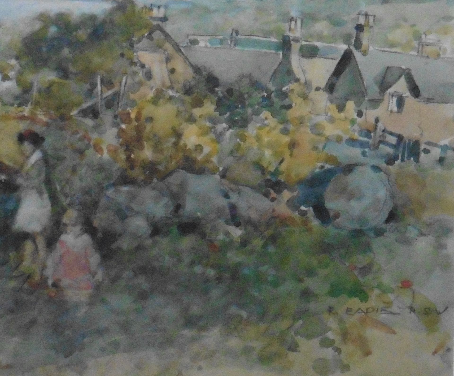 Robert Eadie, R.S.W. (1877-1954) "The Clachan, Aaran" watercolour - Image 3 of 4