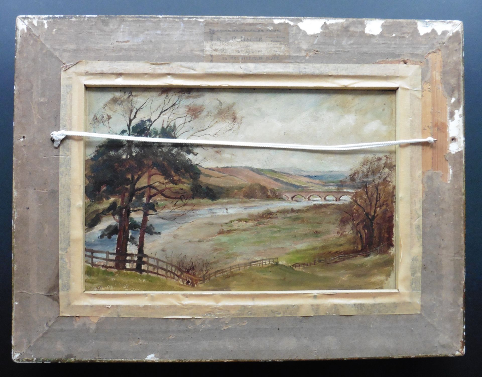 Unsigned Landscape oil painting Further image on the reverse - Image 4 of 6