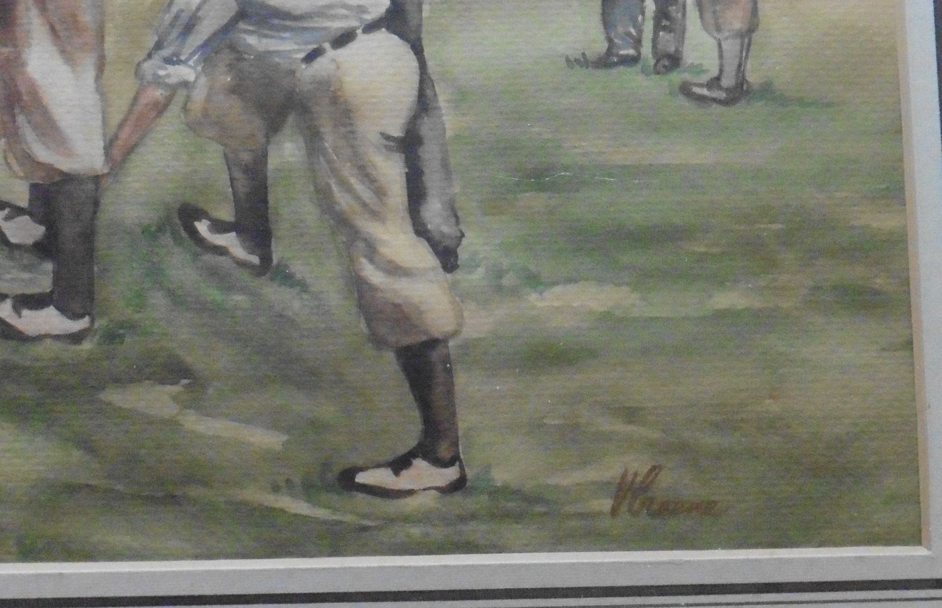 Original signed watercolour by V Greene British artist, Golf interest 10th hole at Gleneagles - Image 3 of 5
