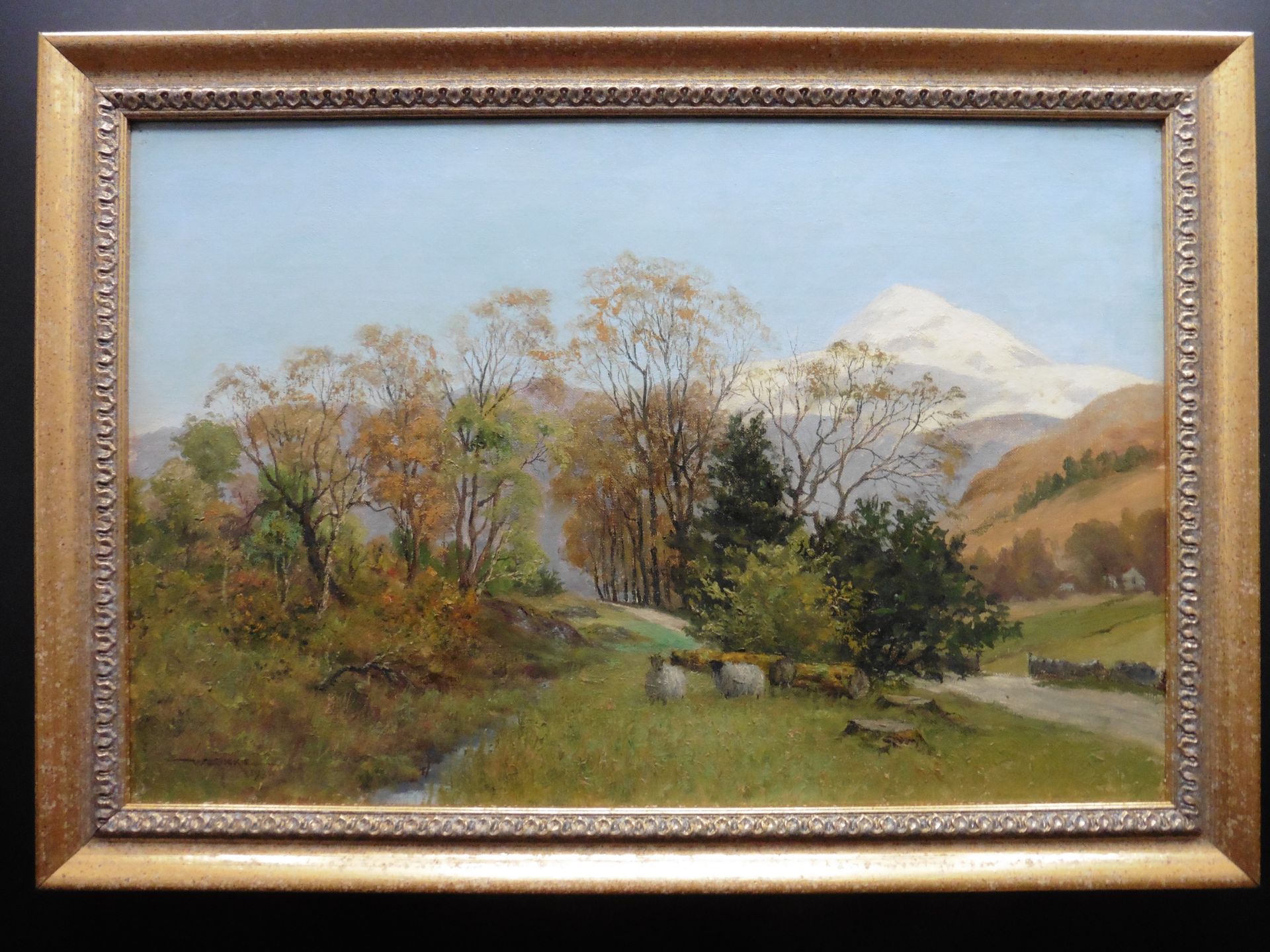 Original signed oil by Rev William Dickie Scottish exh/flourished 1896-1928 Scottish Landscape - Image 2 of 4