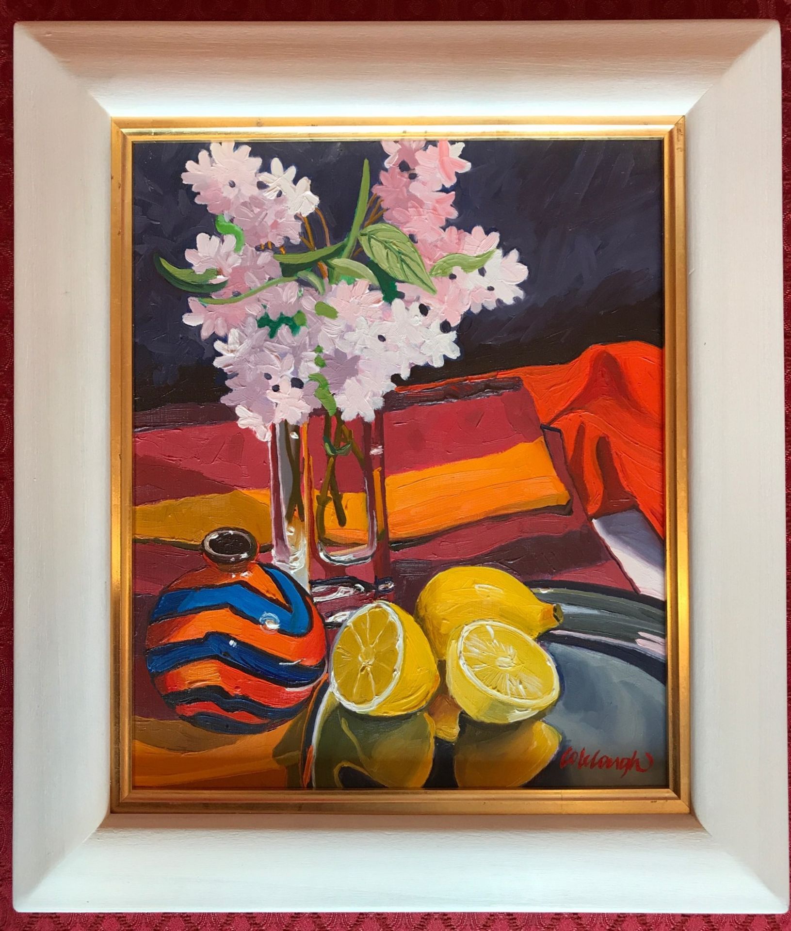 Still life oil painting by Frank Colclough Scottish artist, Exhib RSW, RGI PAI and RSA - Image 2 of 4