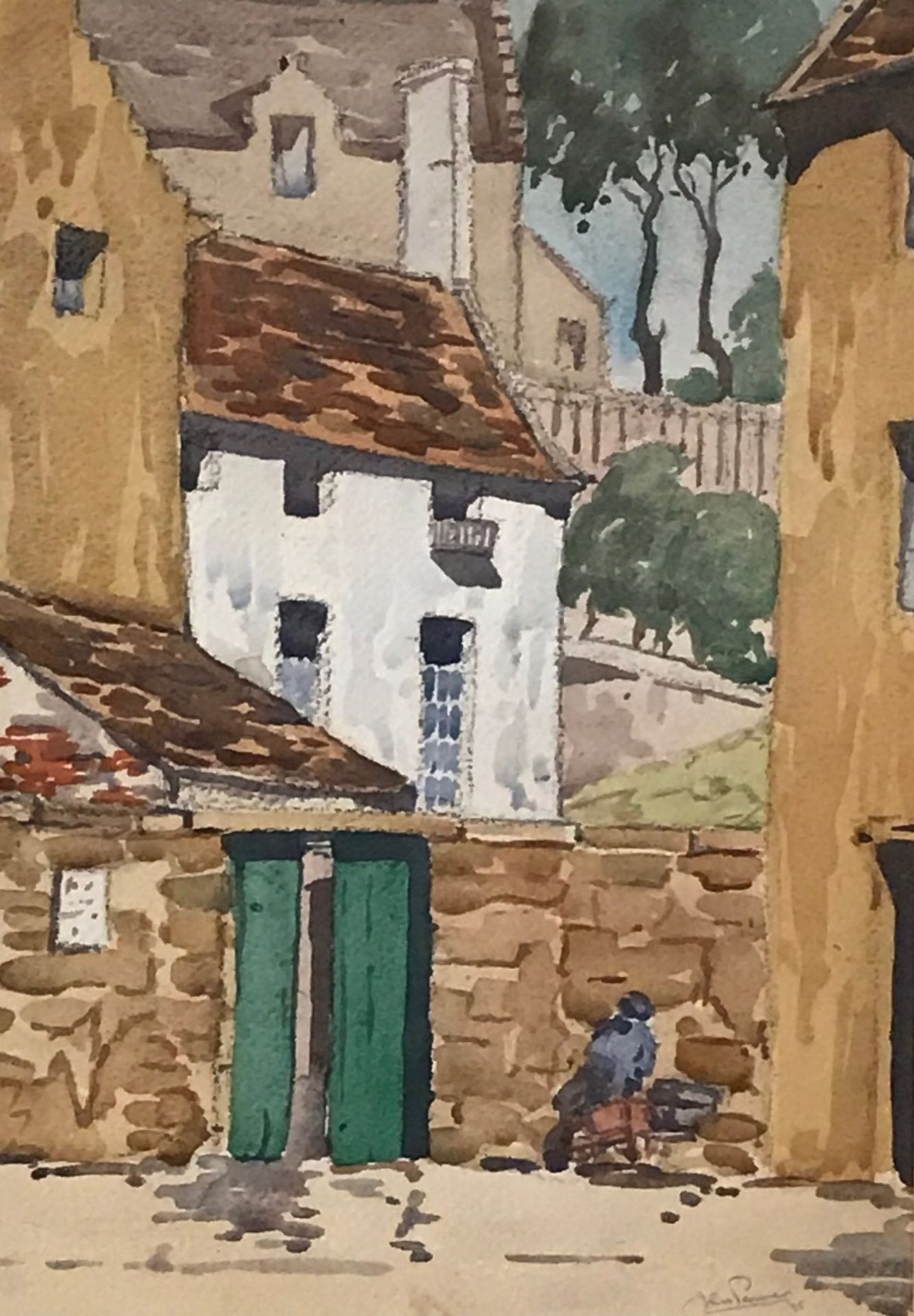 Scottish town view "Crail" Original watercolour by John Penman