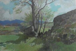 Original Signed watercolour Scottish Farm Landscape by Scottish artist Roy Young Ferguson