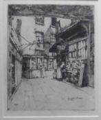 Hughes Leicester Market - Signed and titled etching