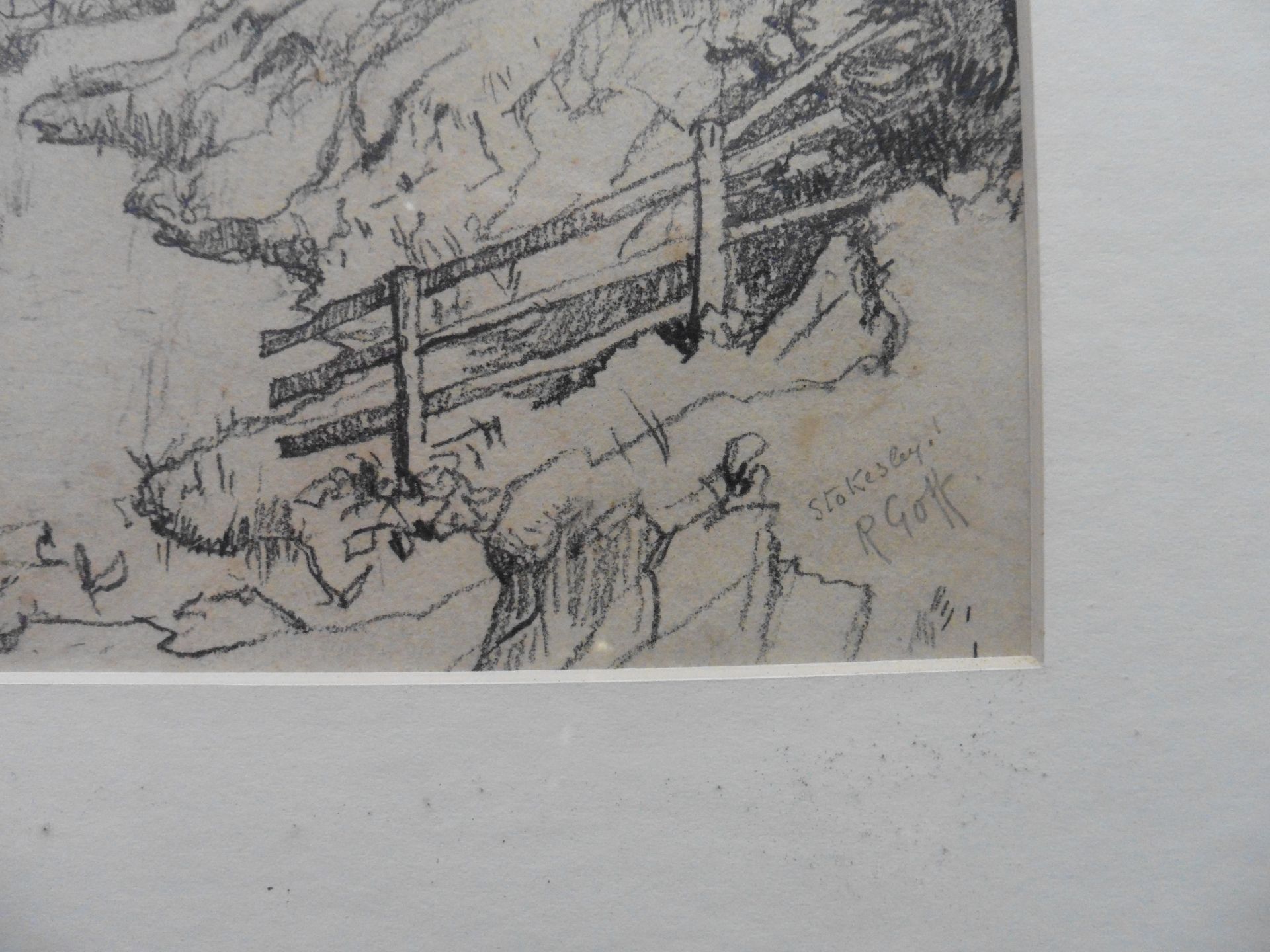 Robert Charles Goff (1837_1922) original pencil drawing Stokesby - Image 3 of 4