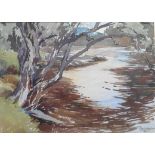 Original signed watercolour painting "Spring Elie Fifeshire" by Scottish artist Robert Bruce