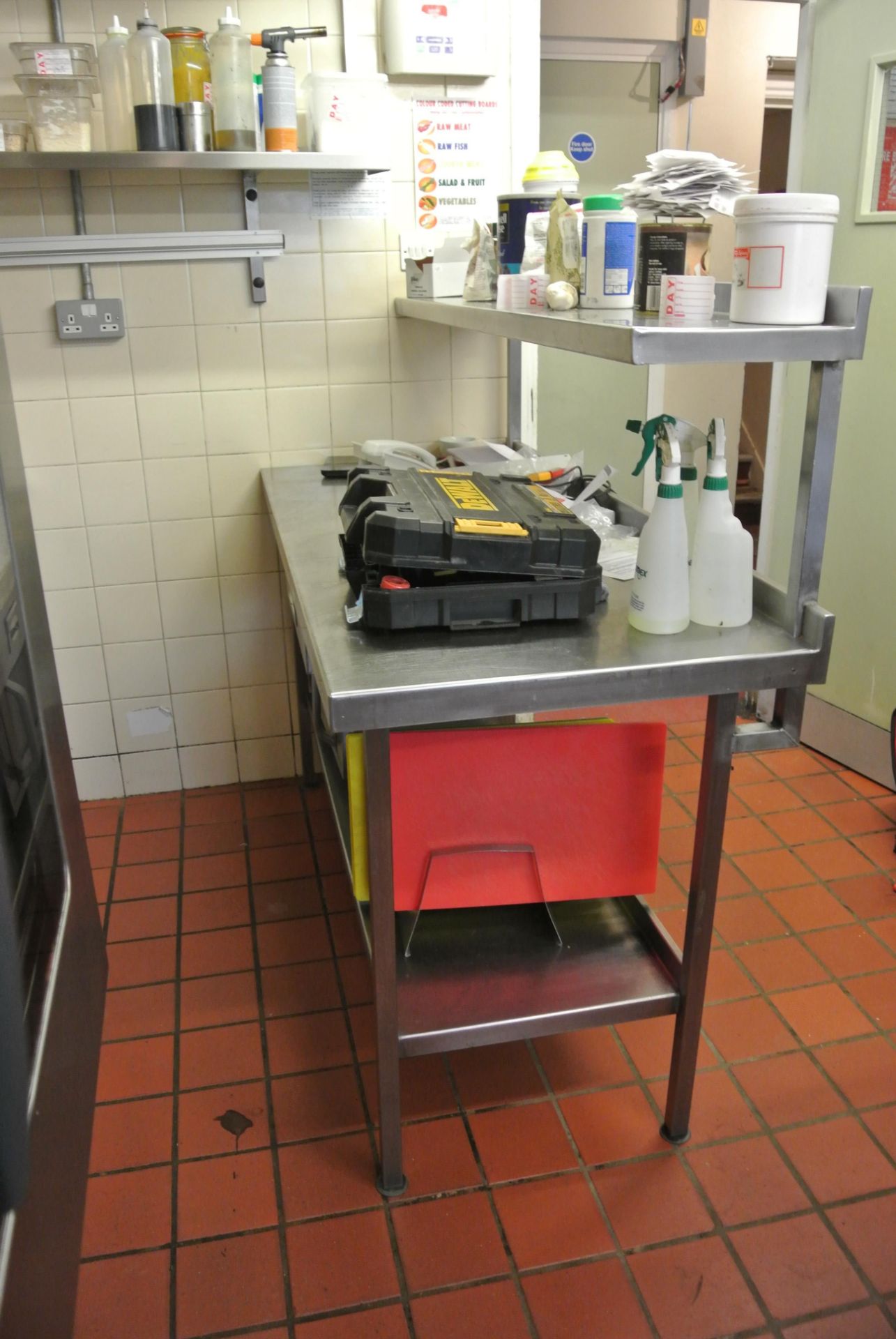 Stainless Steel Kitchen Table & Gantry - Image 2 of 2