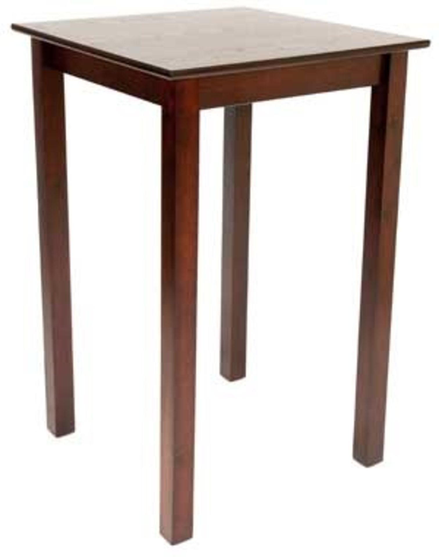 2 Walnut Poseur Tables Square