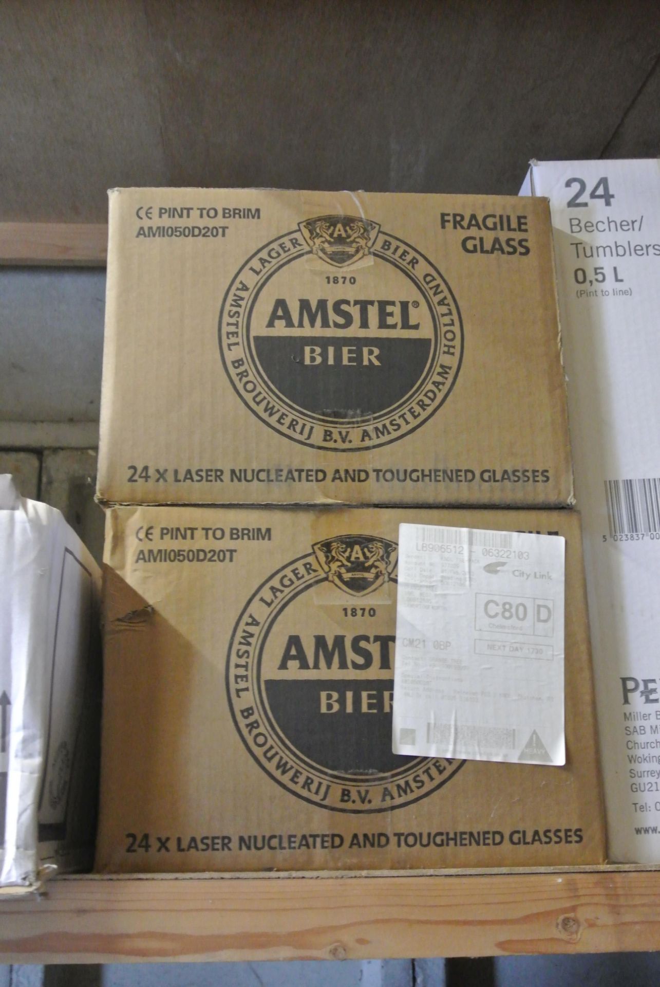 Amstel Pint Glasses