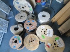 10X LARGE MIXED USED ROLLS OF ELECTRIC CABLE WIRING