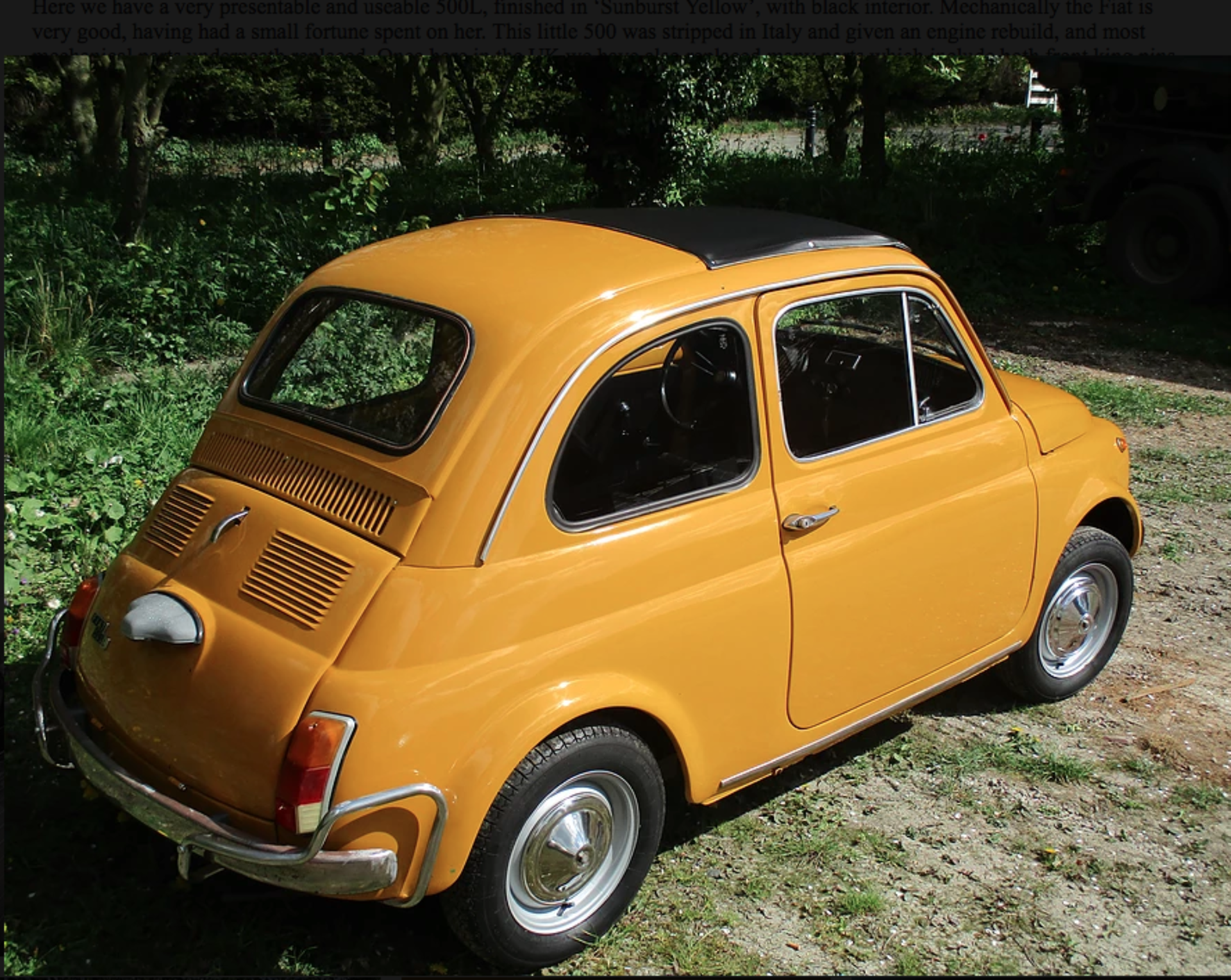 1972 FIAT 500 LUSSO - Image 4 of 17