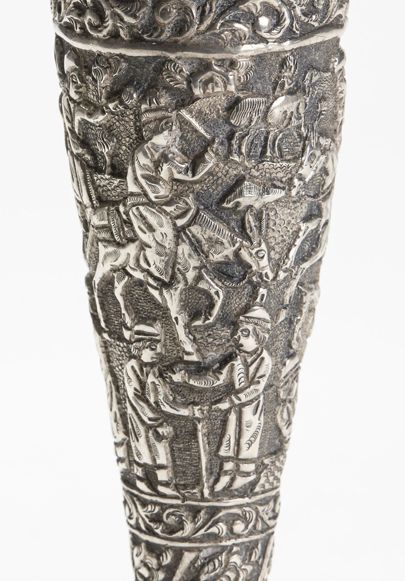 Antique Indian/Asian Silver Figural Vase 19Th C. - Image 3 of 8