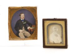 Daguerreotype & Hand Painted Photograph Portraits C.1850/70