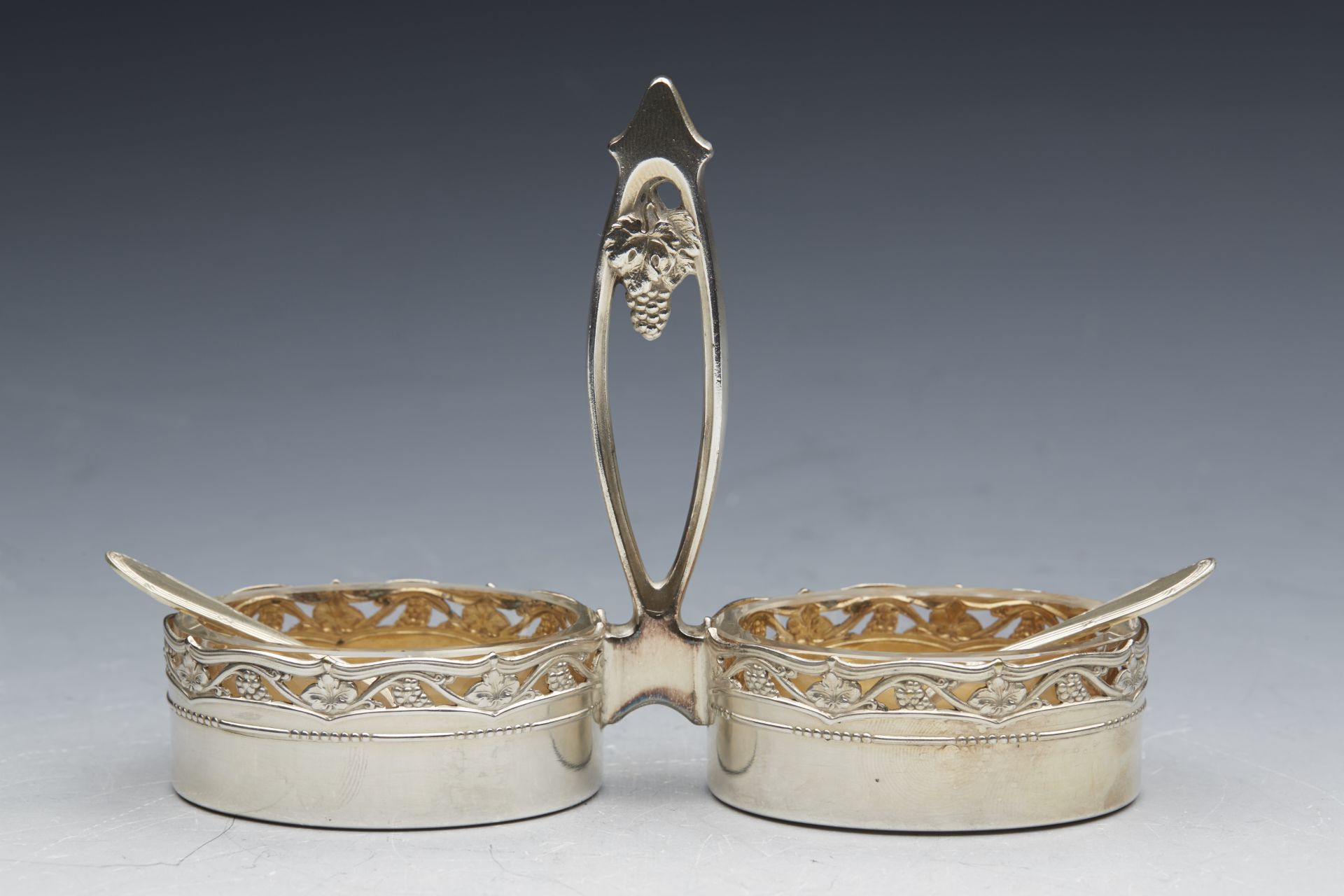 Secessionist German Wmf Twin Handled Silver Plated Salt C.1905 - Image 5 of 12