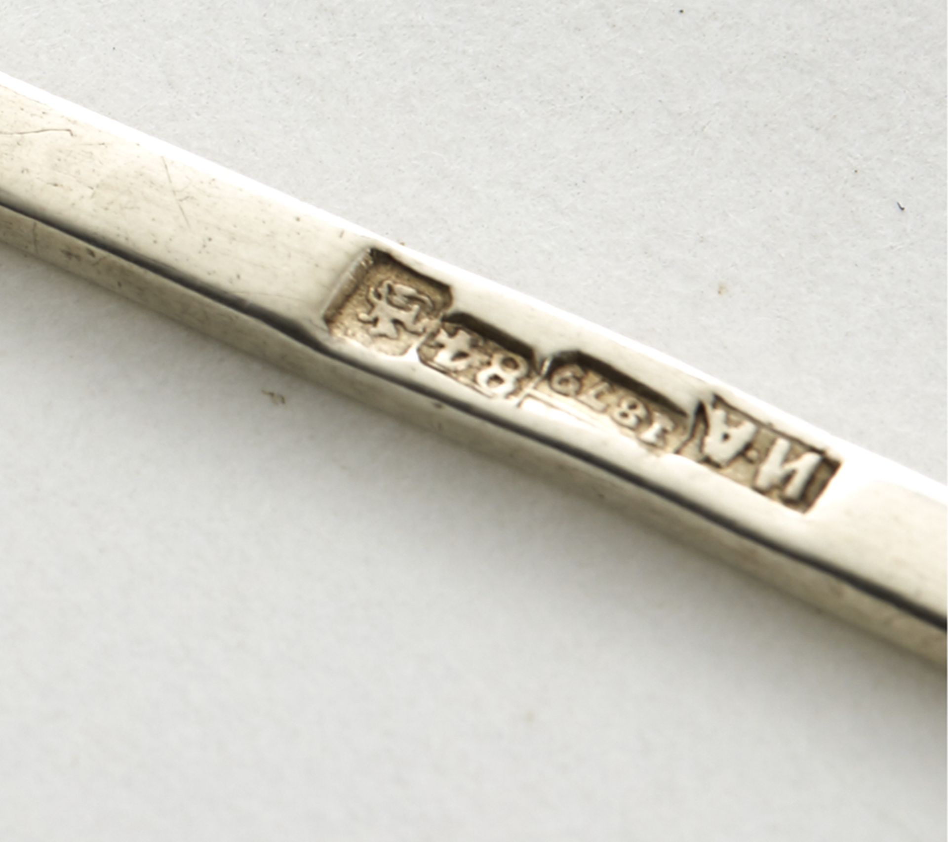 Antique Russian Engraved Silver Spoon Ivan Alexeyev 1879 - Image 6 of 6