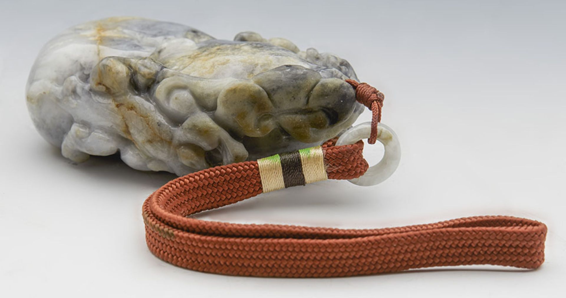 Vintage Chinese Corded Hardstone Boulder With Kylin 20Th C. - Image 8 of 10