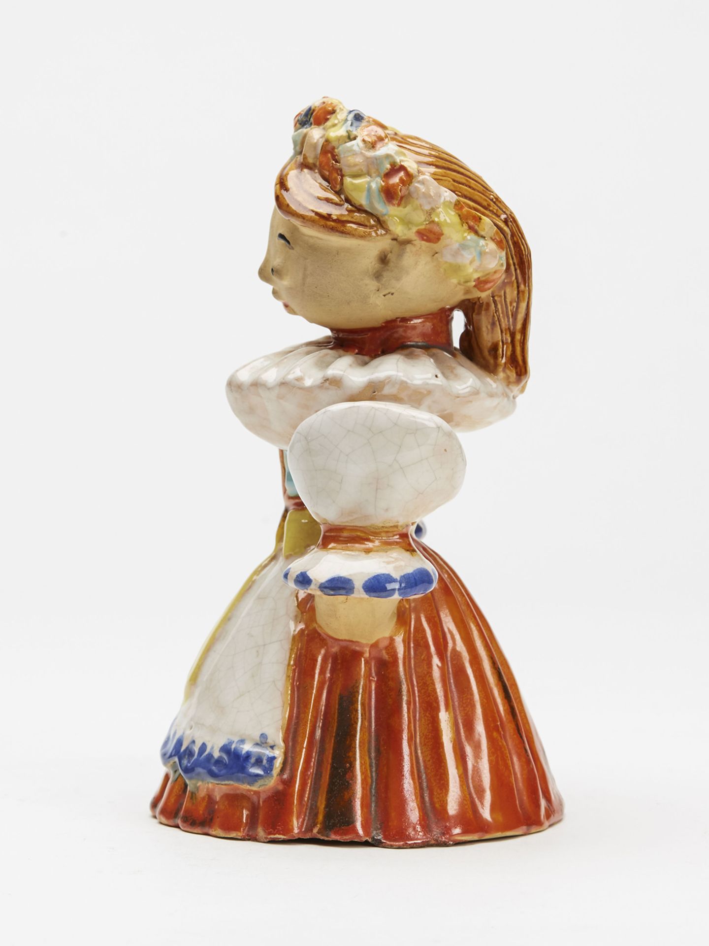 Austrian Art Deco Wiener Werkstatte Pottery Girl Figure - Image 4 of 9