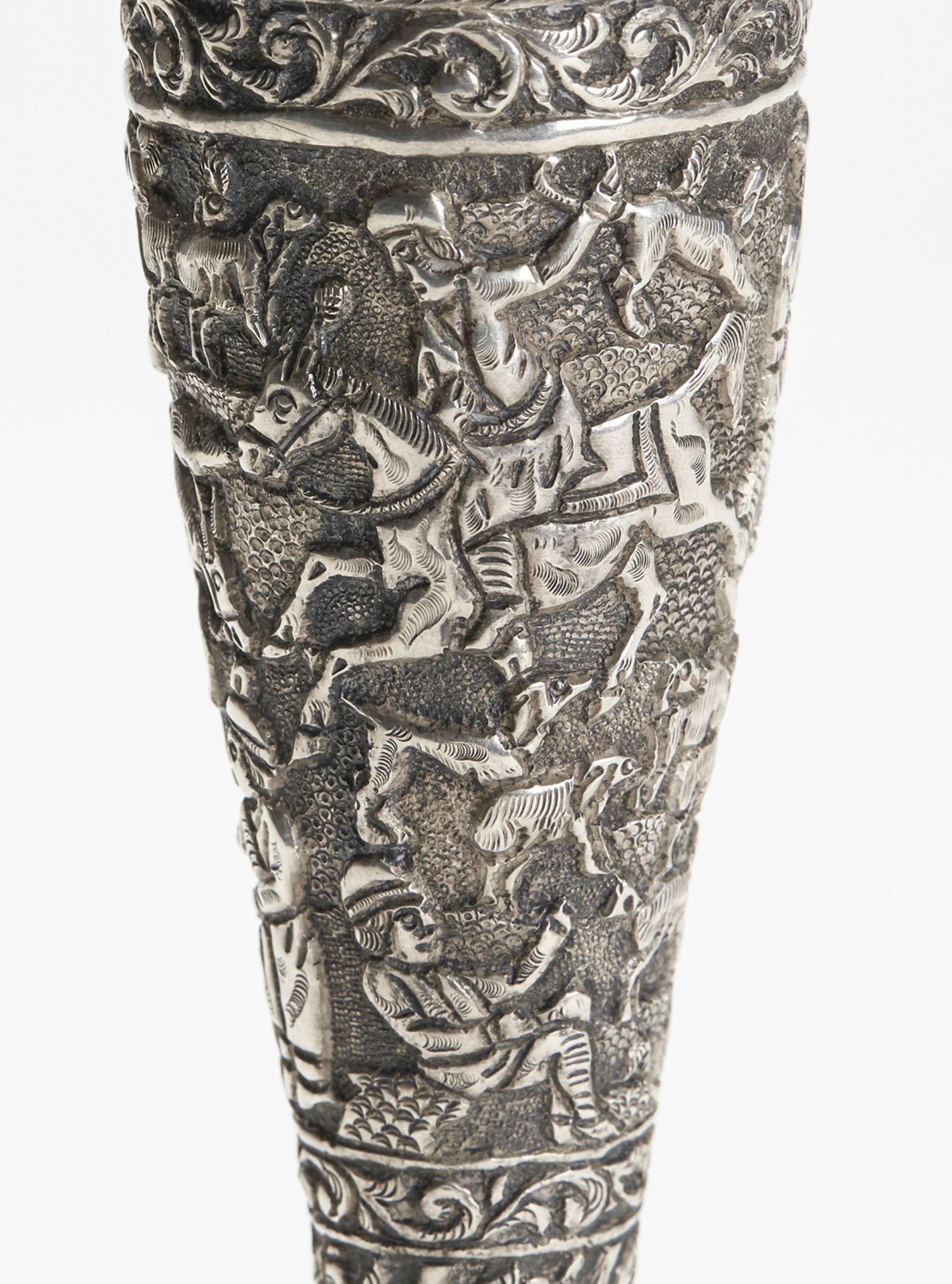 Antique Indian/Asian Silver Figural Vase 19Th C. - Image 4 of 8