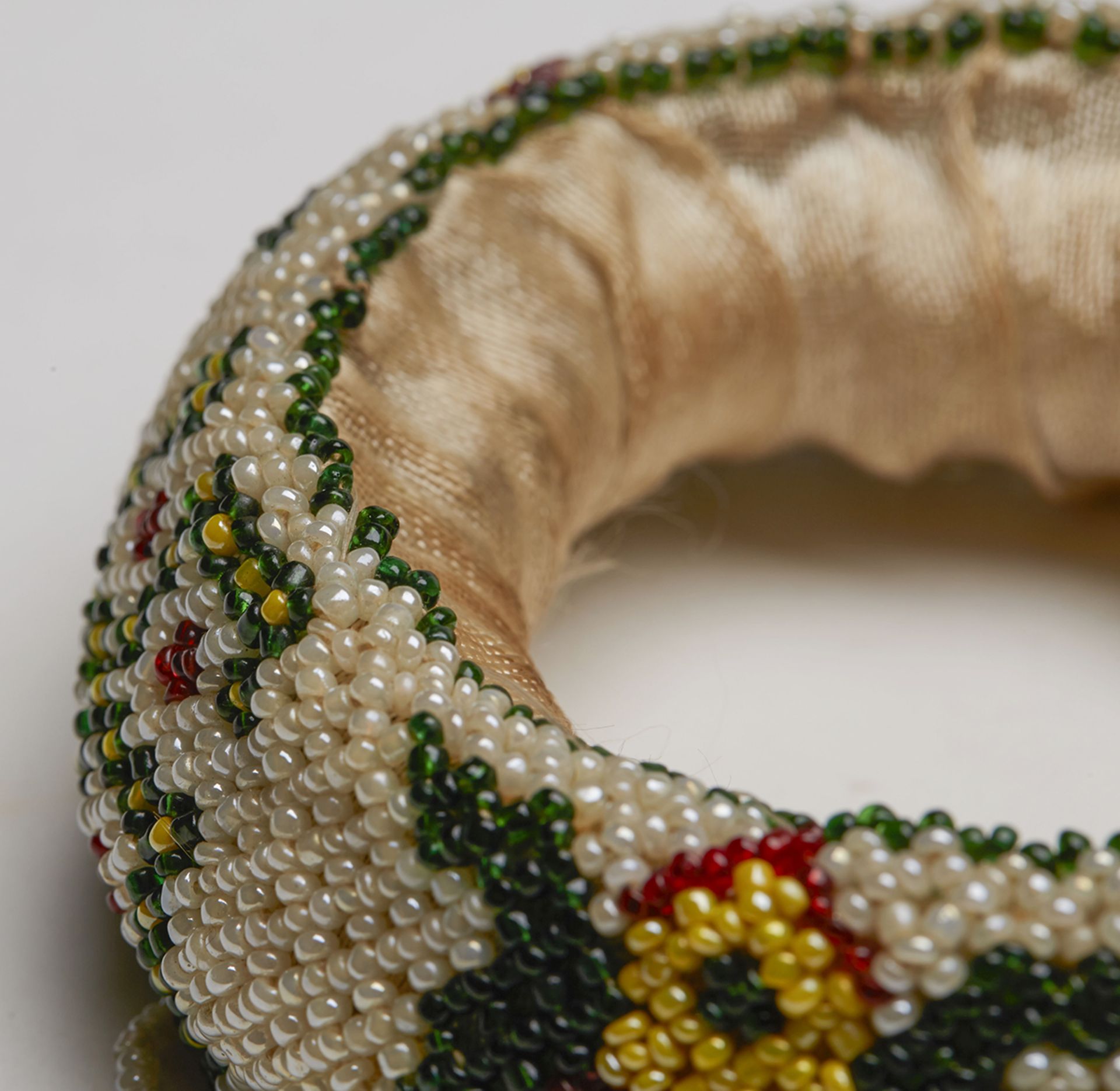 American Native Beaded Head Pot Support Early 20Th C. - Image 5 of 7