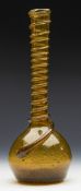 Antique Persian Style Bottle Vase With Coiled Snake 19Th C.