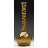 Antique Persian Style Bottle Vase With Coiled Snake 19Th C.