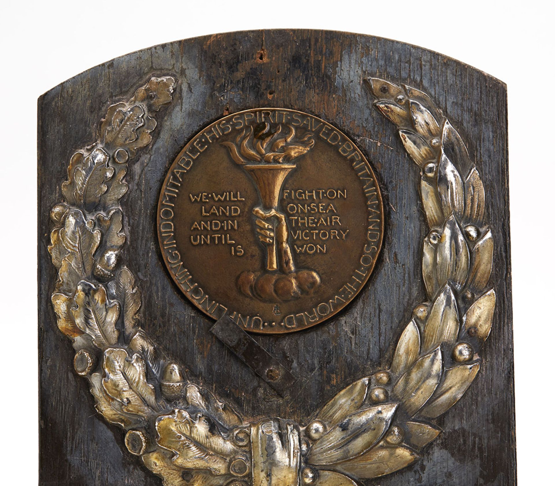 Bronze Winston Churchill Mounted Victory Medal 1945 - Image 7 of 12