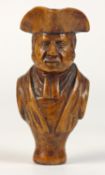 Antique Carved Fruitwood Bust Dr John Keate 1845